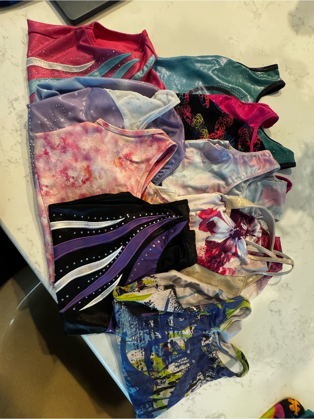 Assorted Girls' Gymnastics Leotard Lot - Multicolor